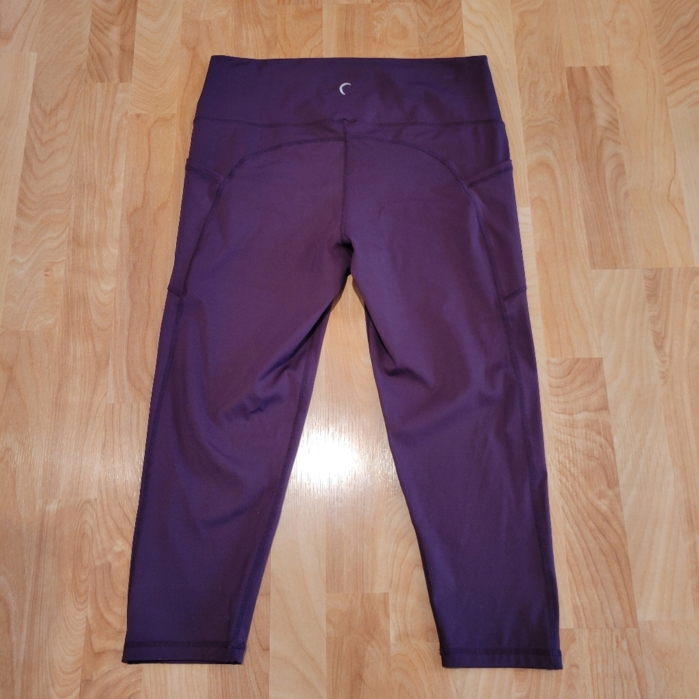 ZYIA Active Pocket Brilliant Crop Leggings 20 Inch Purple Size 16 Size 18 - Picture 5 of 7